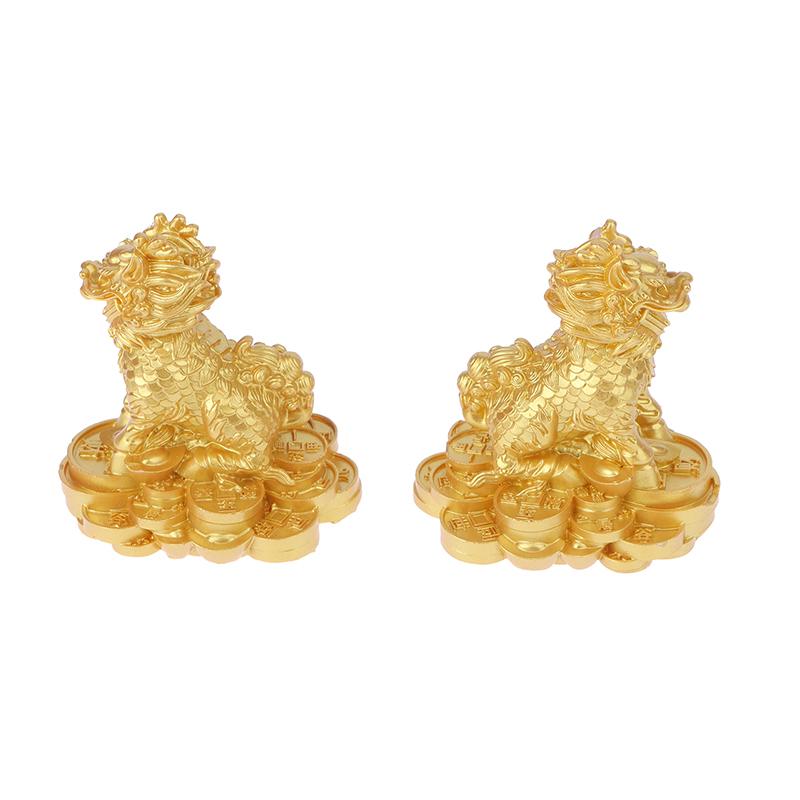 1 пара китайских медных статуэток бога-зверя фэншуй Килин Чи-Лин Килин для украшения дома