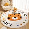 Милый мультяшный ковер для гостиной, грязеотталкивающий круглый коврик, большая площадь, коврик под ноги косметического кресла, домашний декор, имитация кашемира