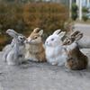 Имитация Кролика Модель Животного Кролик Домашние Украшения Поделки из Кроличьего Меха Подарки