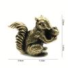 1pc Exquisite Antique Squirrel Figurine - Solid Copper Statue with Brass Accents, Nuts Tea Pet Incense Holder, Desk Decoration,