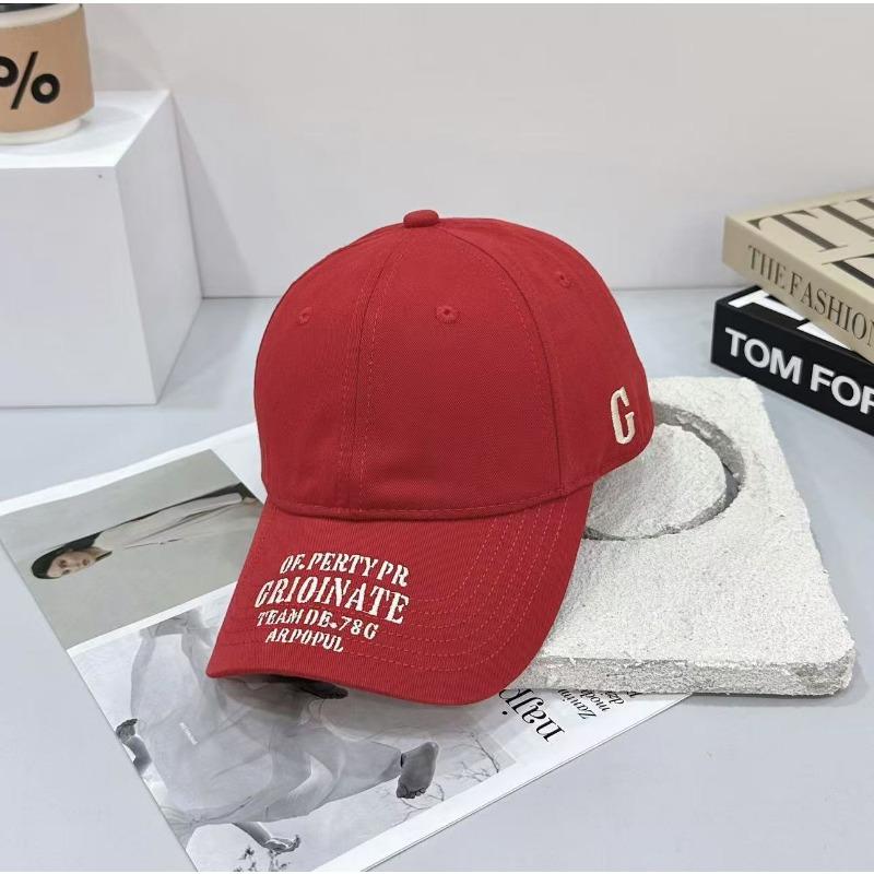 Baseball cap women's summer deep top fashion versatile face small letter embroidery sun hat sun protection cap men