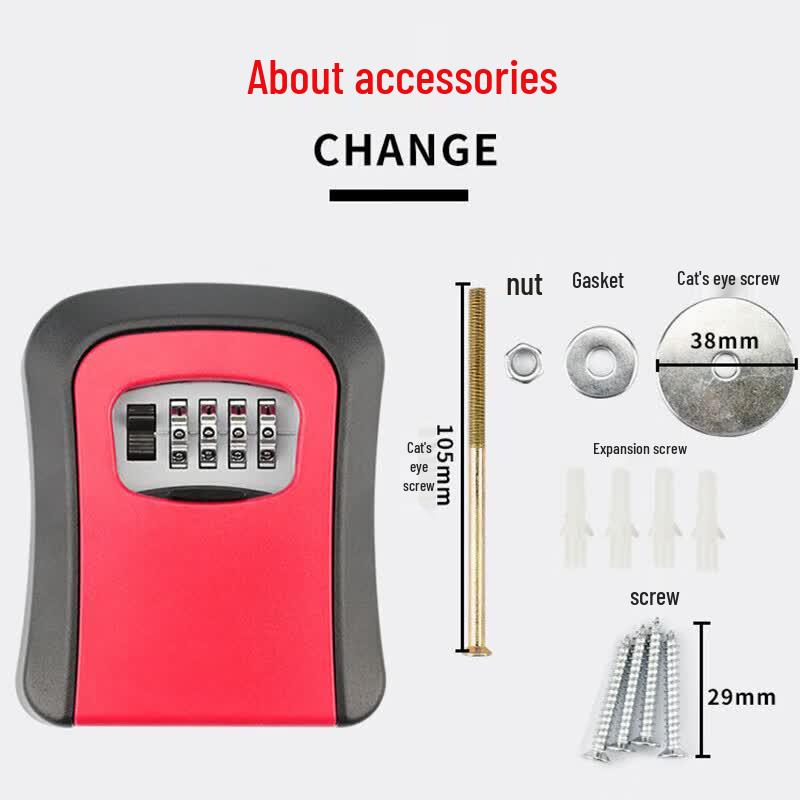 HAISIDIKE Wall-Mounted Password Key Lock Box