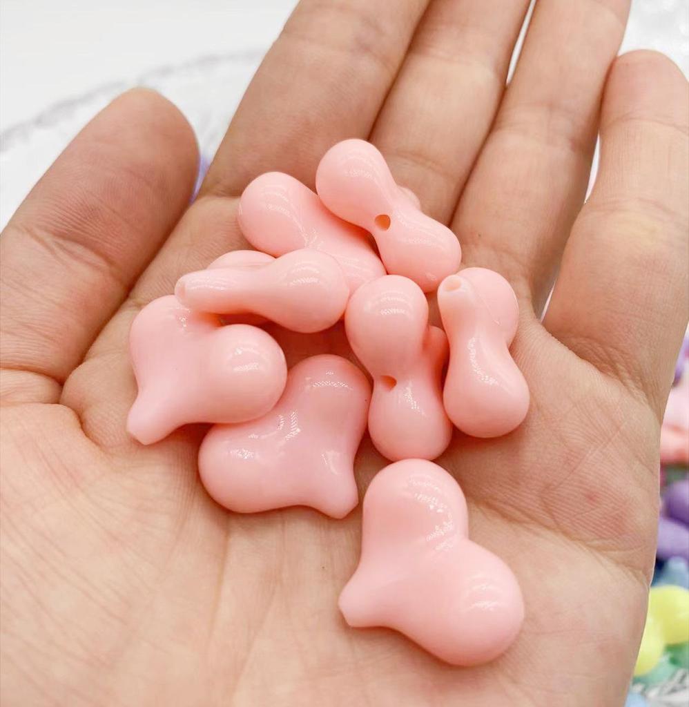 Акриловые бусины-макаруны в форме сердца для детских украшений своими руками