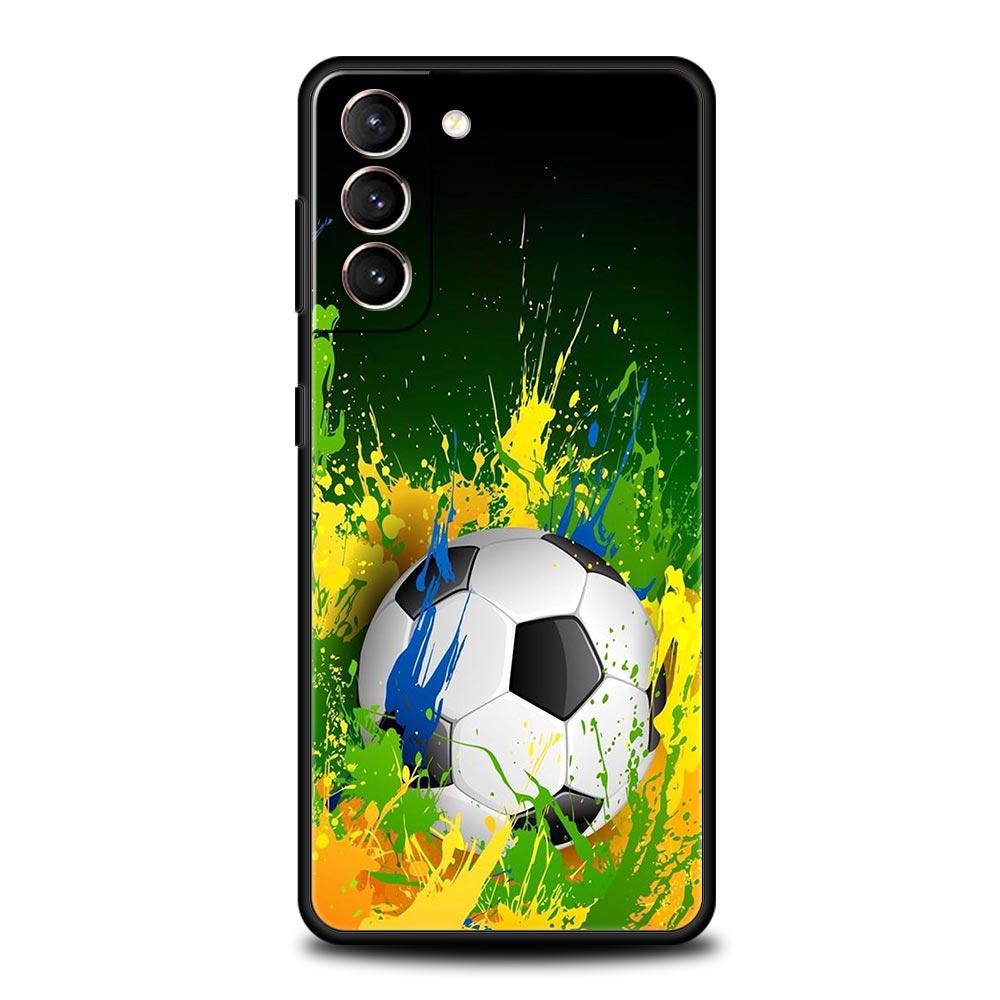 Чехол для телефона с футбольным мячом и футбольным полем для Samsung Galaxy S23 S22 S21 S20 FE Ultra 5G S10 S10E S9 S8 Plus 10 20, силиконовый чехол