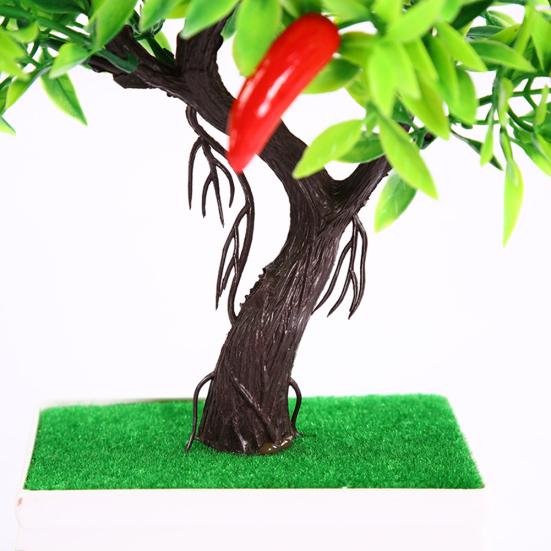 1Pc Artificial Plant Chili Tree Miniascape Wedding Party Home Desk Bonsai Decor