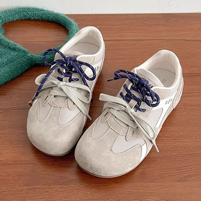 Ретро универсальные туфли Форрест Гамп модная цветовая гамма повседневные кеды женские 2025 весна новые плоские с внутренней платформой увеличивающие рост немецкие тренировочные туфли