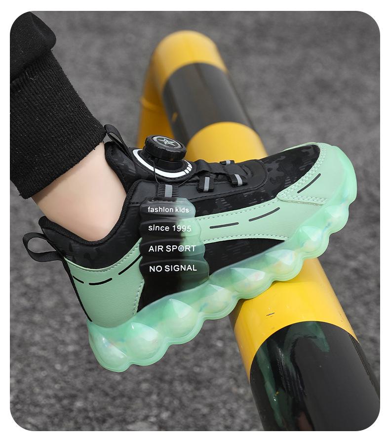 Водонепроницаемые кожаные спортивные ботинки для мальчиков - Стиль Зима 2025, для детей среднего и старшего возраста, стильные беговые кроссовки.