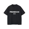 PROSECCO MOOD Хлопковые футболки с принтом букв для женщин, летние, оверсайз, женская одежда, мягкий круглый вырез, женские топы в стиле Y2K