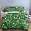 Merry Christmas Festive Print Bedding Set (1 duvet cover, 2 pillowcases, duvet not included)