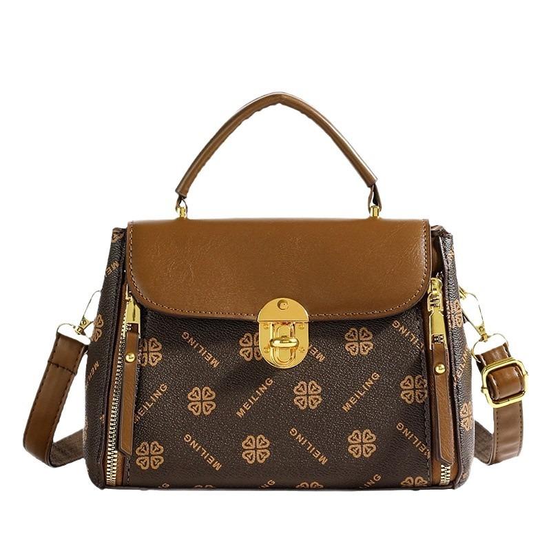 Letter Printing Handbag Bag Women's Small Square Bag New High-end Exquisite Shoulder Messenger Bag