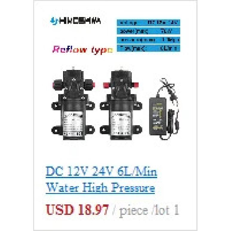 DC 12V 60W Micro Electric Diaphragm Water Pump Automatic Switch 5L/min High Pressure Car Washing Spray Water Pump 0.8Mpa 5L/min