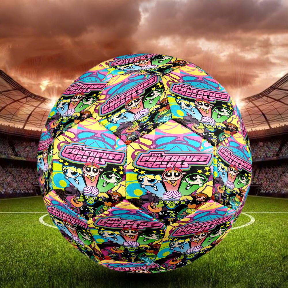 The Powerpuff Girls Theme Size 5 Soccer Ball, Suitable for Both Indoor and Outdoor Matches, a Gift Suitable for Everyone.