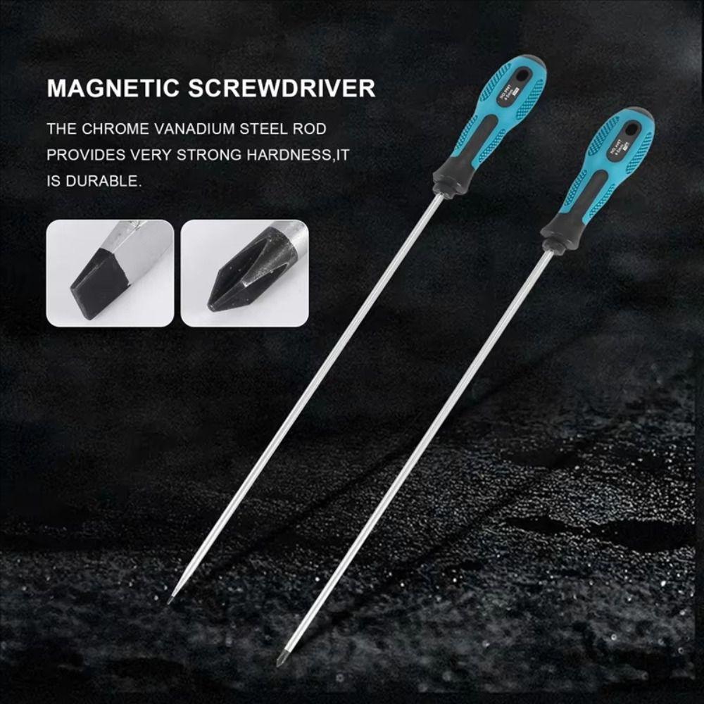 6mm Dia Magnetic Screwdriver Insulated Rubber Handle Slotted Screwdrivers Anti Slip Phillips Screwdriver Installation
