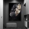 African Art Black Gold Women Posters and Prints Modern Portrait Canvas Painting Wall Art Picture for Living Room Home Decoration