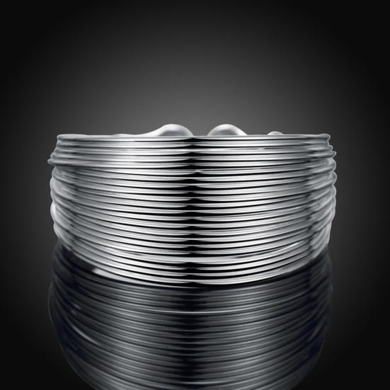 Multilayer Chain Ring Women Wide Band Adjustable Open Ring