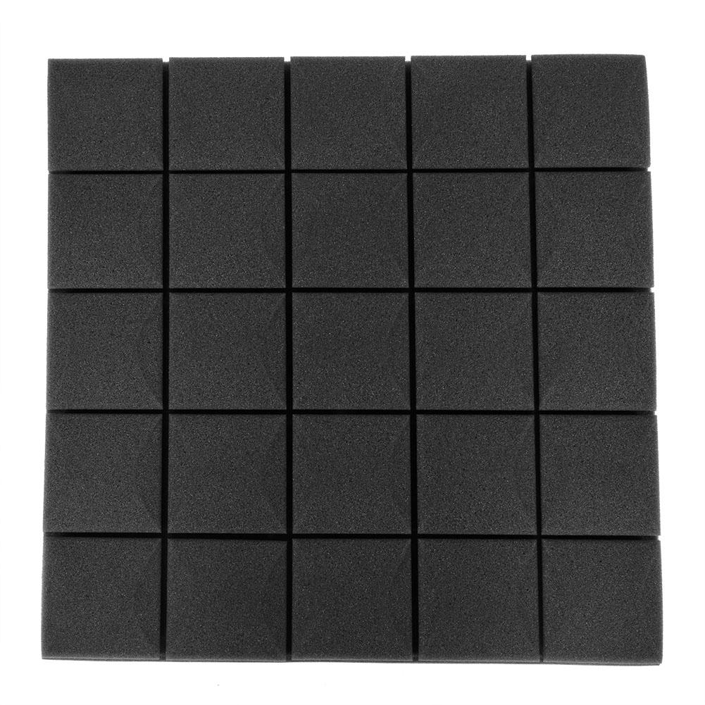 50*50*5см 6шт пенопластовые инженерные акустические панели студийная звукоизоляционная пена (черный)