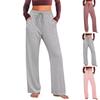 Women's Winter Sweatpants Solid Color Casual Pants Women's Fleece Sweatpants Wide Leg Straight Pants