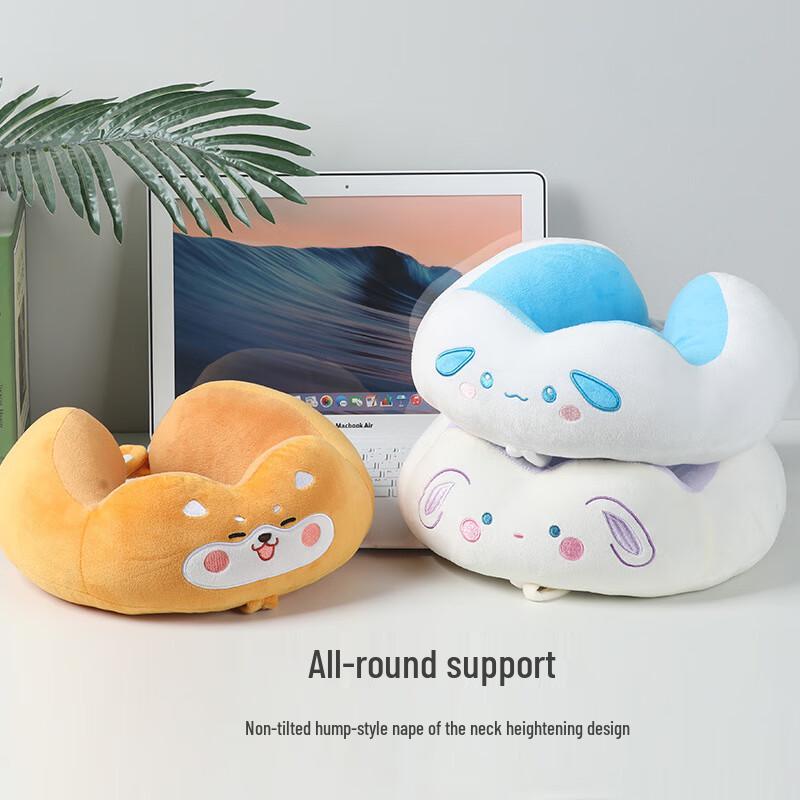 Miling Cartoon Blue Shark U-shaped Neck Pillow