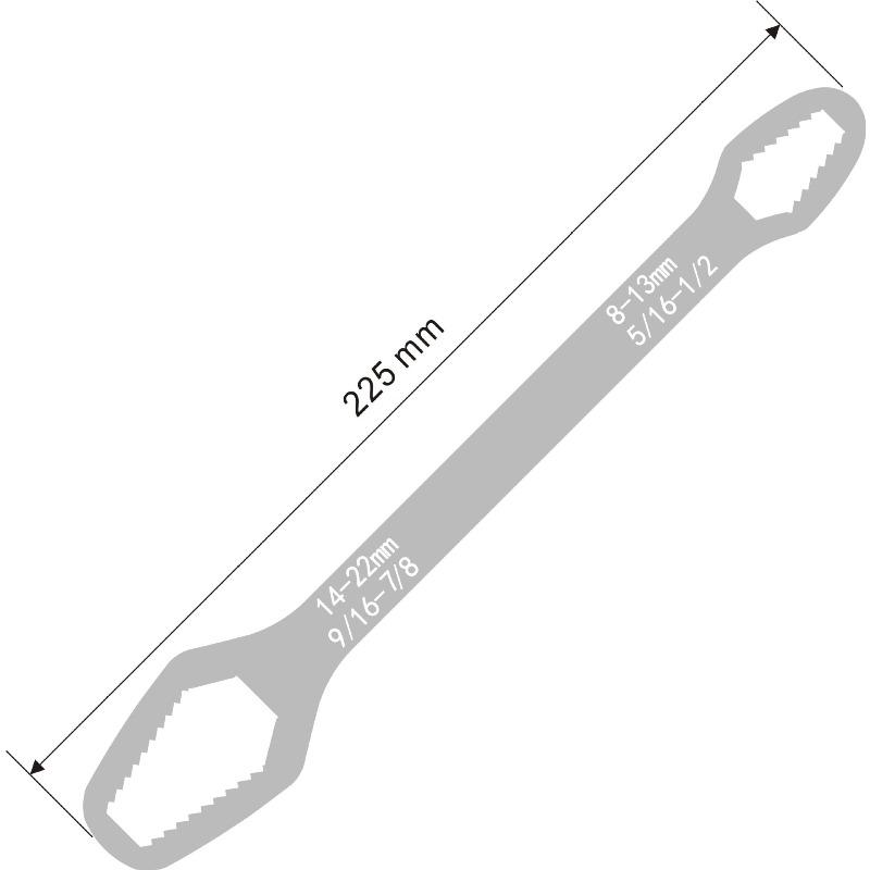 8-22mm Universal Specification, Self Tightening Adjustable Wrench, Double Headed Design, Factory Maintenance Special Tool