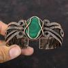 Malachite Cuff Bracelet Copper Wire Wrapped Bangle Handmade Jewelry Adjustable Bangle Gemstone Cuff Bracelet Antique Copper Jewelry For Gift
