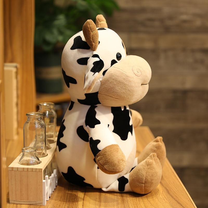 Cute Cattle Plush Toys Kawaii Simulation Milk Cow Plush Doll Stuffed Soft Pillow for Children Kids Birthday Gifts