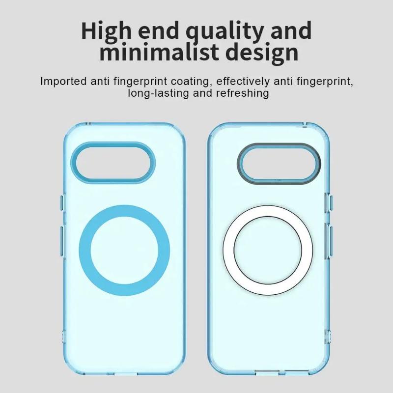 9a Magnetic for Magsafe Matte Phone Case for Google Pixel 9A Pixel9 A 9Pro XL Candy Color Полупрозрачный PC + TPU Защитный противоударный бампер