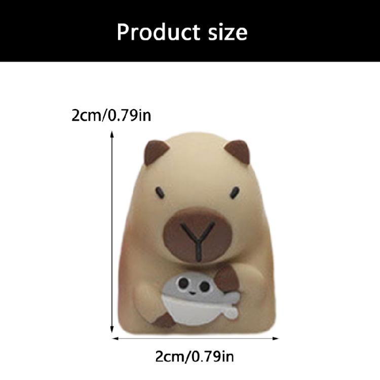 Цветные градиентные кейкапы из смолы с изображением капибары Компактный размер Легкая конструкция Для механических переключателей