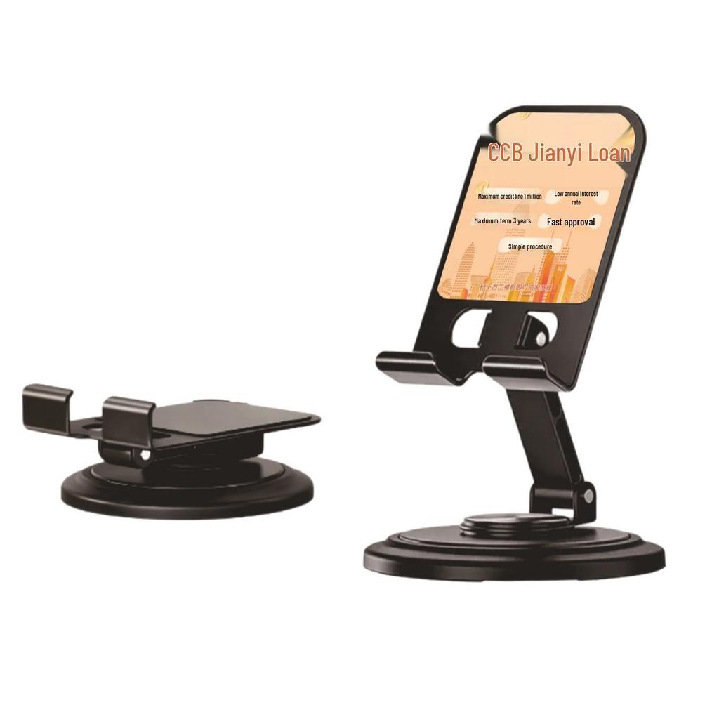 Wood Grain All-Metal Phone & Tablet Stand - Universal Holder for TV Show Watching, Custom Logo