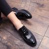Casual Men Shoes Outdoor Fashion Luxury Brand Slip On Formal Loafers Moccasins Italian Black Male Club Party Flats Men Shoes