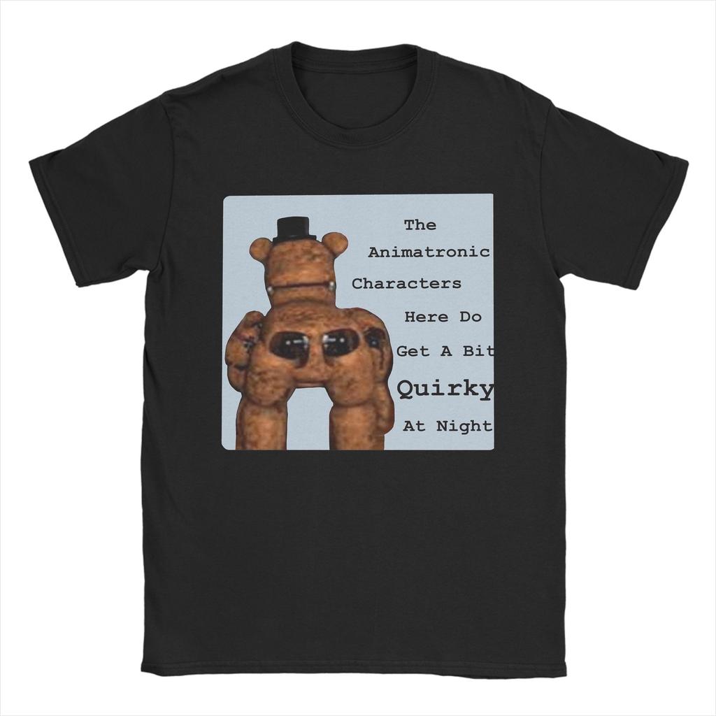 All Seasons FNAF At Freddys T Shirt for Unisex Cotton Tee Shirt Short Sleeve Pure Cotton Tops Streetwear Fashion Casual Tshirt