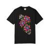 Skateboard Passionflower Graphic T-Shirt Black Front Print Comfort Colors 1717