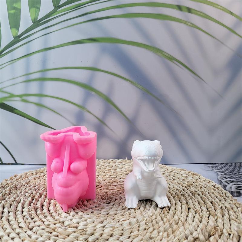 3D Лошадь, Утка, Альпака, Динозавр Серия Животных Гипсовая Фигурка Силиконовая Форма DIY Цементный Гипс Форма Животного Динозавра