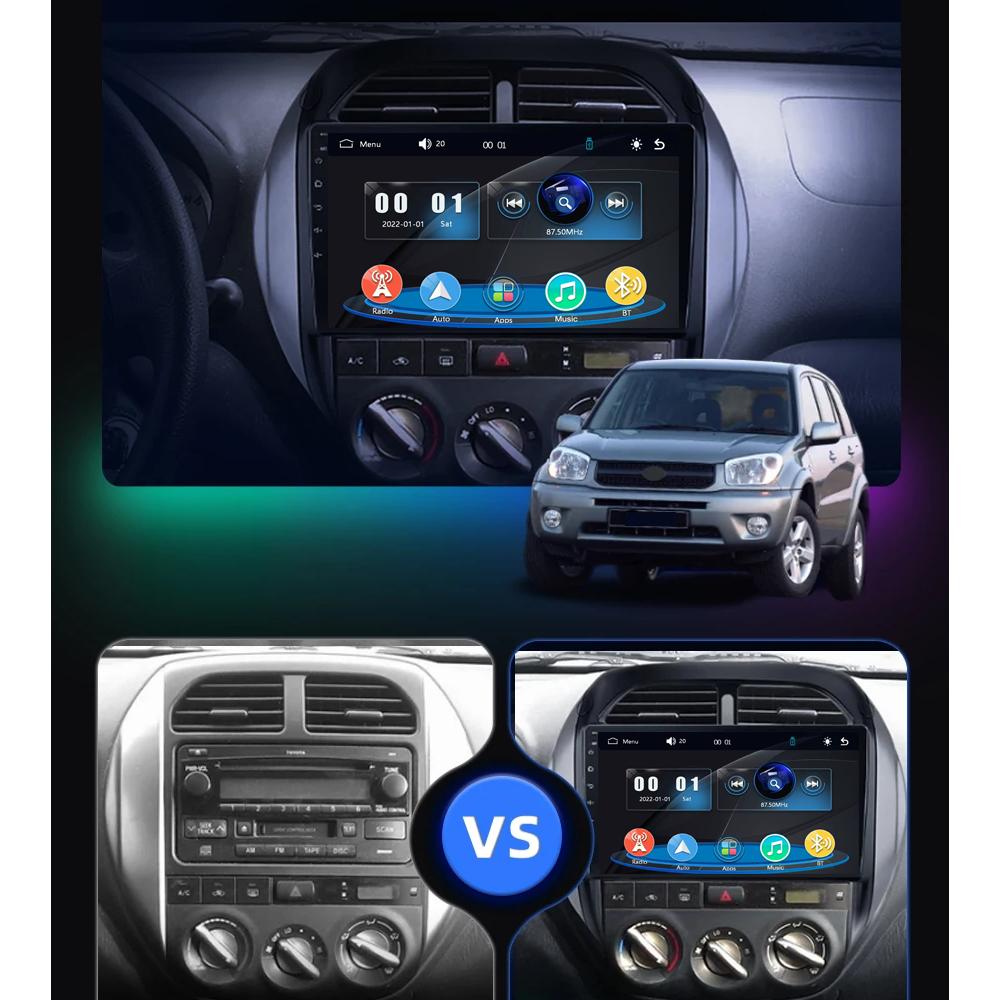 icreative Автомагнитола Мультимедийный MP5 Плеер Головное Устройство Стерео BT Для Toyota RAV4 2003-2005