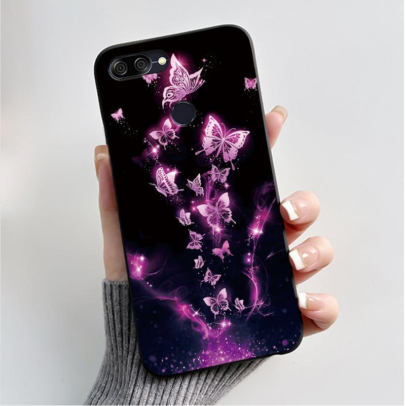 For Asus Zenfone Max Plus M1 ZB570TL X018 Case Fashion Butterfly Flowers Soft Black Silicone Cover For Asus Max Plus M1 Bumper