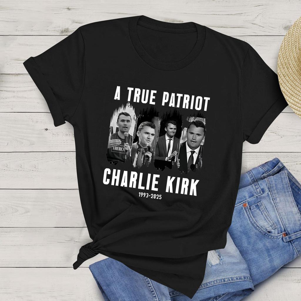 Women's Casual Printed T-Shirt Round Neck Pullover Short Sleeve Top