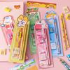 Cute Cartoon Student Stationery Set Pencil Eraser Pencil Sharpener Ruler Kindergarten Children Practice Writing School Supplies