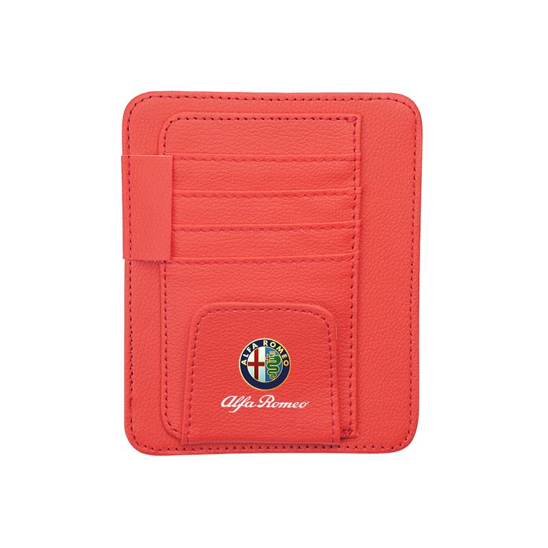 Car Stickers For Alfa Romeo Car Visor Storage Bag ID Card Glasses Organized Clip For Alfa Romeo Giulietta Mito 159 Giulia Stelvi