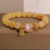 Women's Citrine Stone Bracelet - Ancient Style Gift for Girlfriend or Bestie
