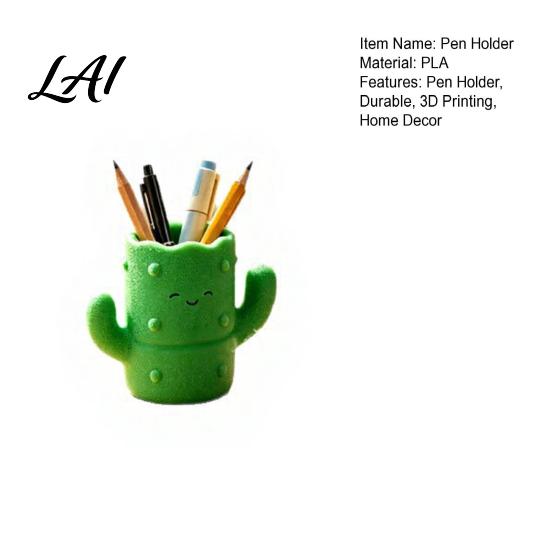 Office Desk Accessories Cactus Shape Pen Holder 3D Printed Cute Pencil Organizer Desktop Small Item Organizer Storage Tube for Makeup Brushes