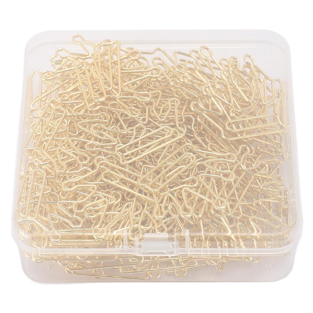 100Pcs Crown Shaped Paper Clips Iron Decorative Paperclips with Box for Books Notebooks Clipboards