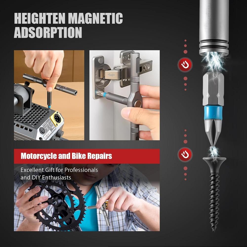 Diy Screwdriver 24 In 1, Upgrade 24 In 1 Multi Bit Magnetic Screwdriver Set, Multi-purpose Ratchet Wrench Screwdriver S2 Magnetic Bits