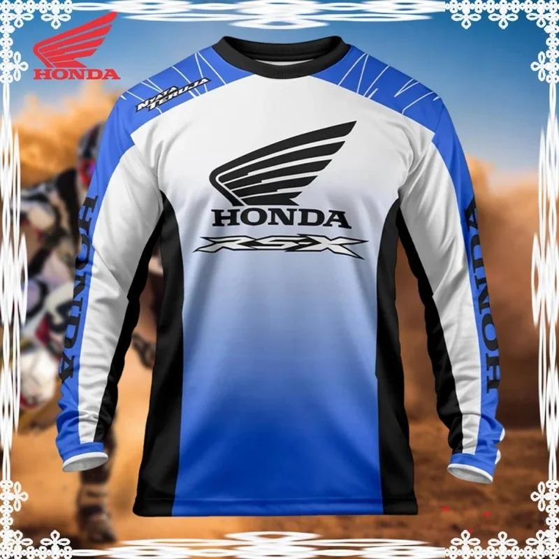 ABO2 Honda 2026 Summer New Off-Road Motorcycle Riding T-Shirt Breathable Sportswear Men and Women Riding Clothes