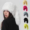 Sweet Cute Rabbit Ears Velvet Hat for Women Winter Thickened Hats Warmth Ear Protection Cap