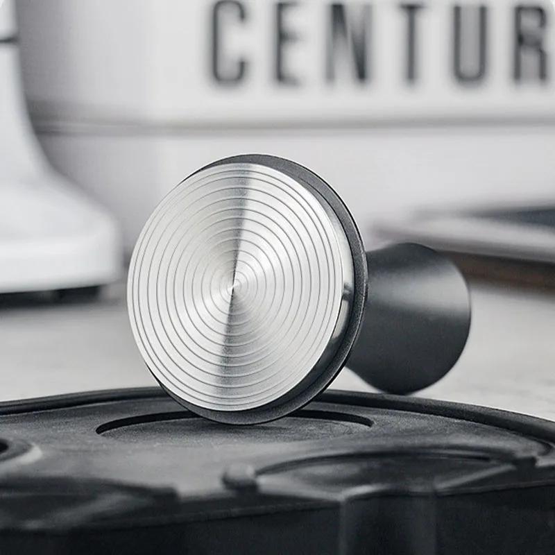 51 мм 53 мм 58 мм темпера для кофе эспрессо, плоское основание из нержавеющей стали с резьбой, внутренняя пружинная конструкция, сбалансированная фиксированная сила темпера для кофе