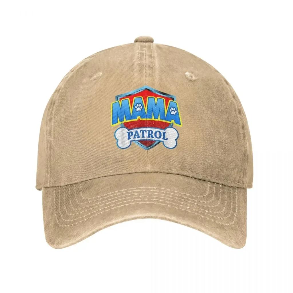 Baseball Caps Mama Patrol Cartoon Dog Merchandise Unisex Vintage Distressed Cotton Funny Sun Cap Gift