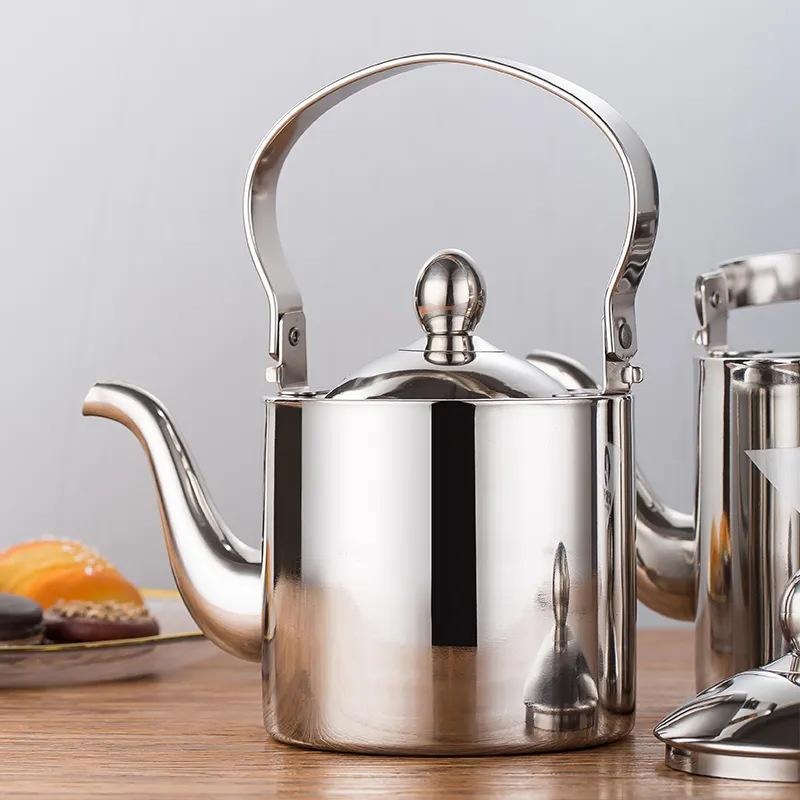 Stainless Steel Kettle with Strainer for Tea Kettle 1.5L/2L Thickened Electric Ceramic Cooktop and Gas Stove Home Camping Kettle