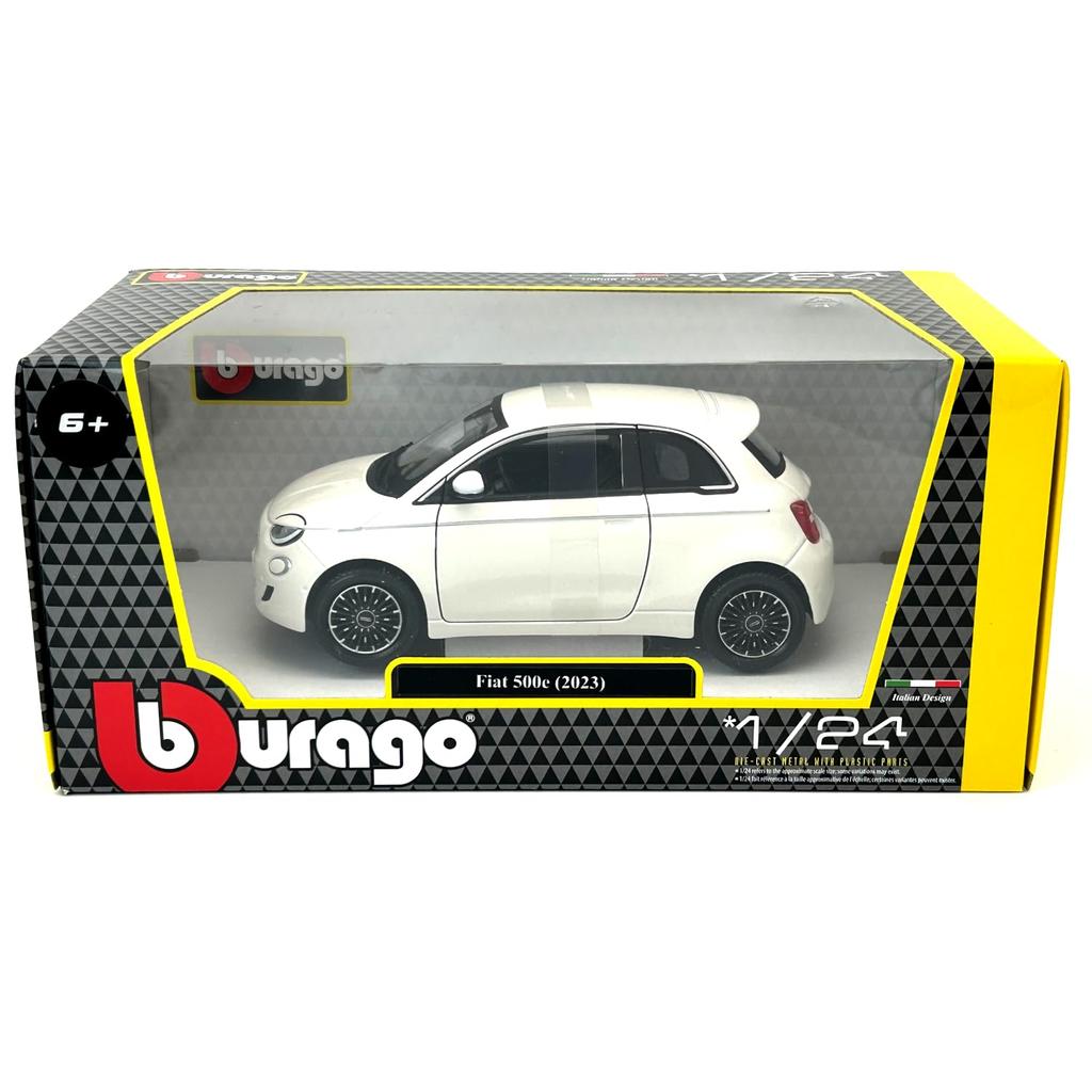 Bburago Fiat 500e 2023 Белый Мини Автомобиль Литой Автомобиль Полный Продукт WT 1/24 18-21110