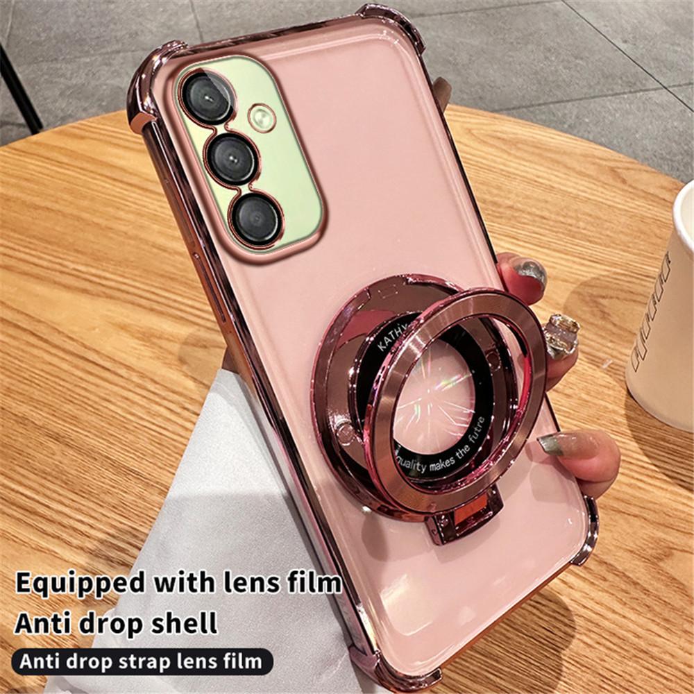 Transparent Shockproof Magnetic Stand Case For Samsung A55 A35 A25 A15 A05 A05S A14 A24 A34 A54 A04 Soft Silicone Phone Cover