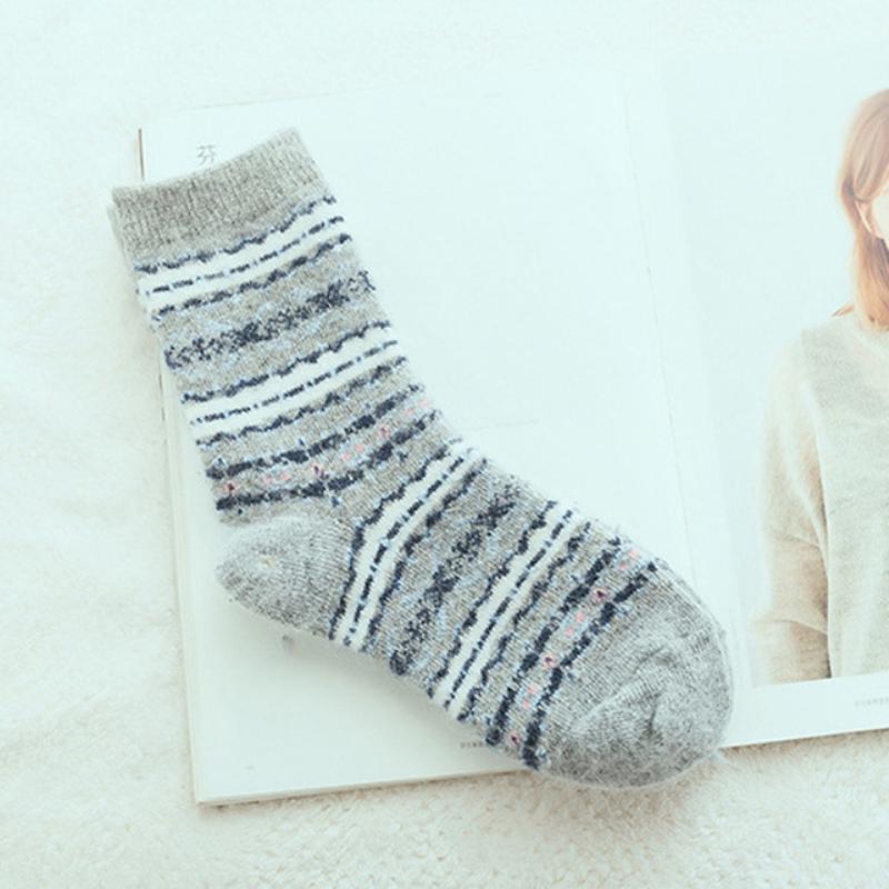 Женские носки, толстые носки из шерсти ангольского кролика, мериносовой шерсти, женские зимние носки, носки Christma, Calcetines