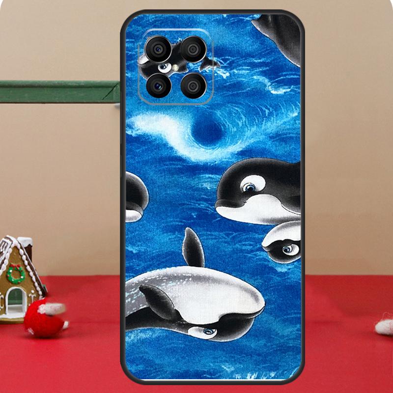 Чехол Кит Рыба Волна Море Для Honor Magic 6 7 8 Pro Honor 400 200 70 90 Lite X8c X8b X9a X9b X9c X9d Win RT Чехол
